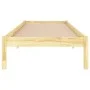 Solid pine wood bed frame 100x200 cm by vidaXL, Beds and slatted bases - Ref: Foro24-810007, Price: 58,65 €, Discount: %