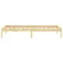 Solid pine wood bed frame 100x200 cm by vidaXL, Beds and slatted bases - Ref: Foro24-810007, Price: 58,65 €, Discount: %