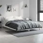 Estructura de cama madera de ingeniería blanco brillo 135x190cm de vidaXL, Camas y somieres - Ref: Foro24-832287, Precio: 125...