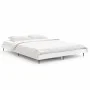 Estructura de cama madera de ingeniería blanco brillo 135x190cm de vidaXL, Camas y somieres - Ref: Foro24-832287, Precio: 125...