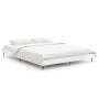 Glossy white engineered wood bed frame 135x190cm by vidaXL, Beds and slatted bases - Ref: Foro24-832287, Price: 127,55 €, Dis...
