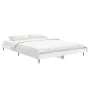 Estructura de cama madera de ingeniería blanco brillo 135x190cm de vidaXL, Camas y somieres - Ref: Foro24-832287, Precio: 125...