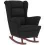 Rocking chair with wooden legs and black velvet stool by vidaXL, Rocking chairs - Ref: Foro24-3121236, Price: 278,92 €, Disco...