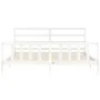 Estructura de cama con cabecero madera maciza blanco 200x200 cm de vidaXL, Camas y somieres - Ref: Foro24-3191927, Precio: 14...