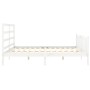 Weißer Massivholzbettrahmen mit Kopfteil 200x200 cm von vidaXL, Betten und Lattenroste - Ref: Foro24-3191927, Preis: 147,58 €...