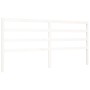 White solid wood bed frame with headboard 200x200 cm by vidaXL, Beds and slatted bases - Ref: Foro24-3191927, Price: 147,58 €...