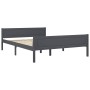 Bettgestell aus massivem, grauem Kiefernholz, 160 x 200 cm von vidaXL, Betten und Lattenroste - Ref: Foro24-322128, Preis: 15...