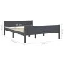 Estructura de cama de madera maciza de pino gris 160x200 cm de vidaXL, Camas y somieres - Ref: Foro24-322128, Precio: 184,08 ...