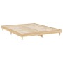 Sonoma oak engineered wood bed frame 200x200 cm by vidaXL, Beds and slatted bases - Ref: Foro24-832008, Price: 156,30 €, Disc...