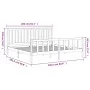 Gray pine wood bed frame with headboard 200x200cm by vidaXL, Beds and slatted bases - Ref: Foro24-3188228, Price: 176,14 €, D...