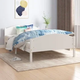 Solid white pine wood bed frame 160x200 cm by vidaXL, Beds and slatted bases - Ref: Foro24-322035, Price: 113,68 €, Discount: %
