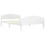 Estructura de cama de madera maciza de pino blanco 160x200 cm de vidaXL, Camas y somieres - Ref: Foro24-322035, Precio: 113,6...
