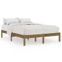 Bettgestell aus massivem Kiefernholz, honigbraun, 200 x 200 cm von vidaXL, Betten und Lattenroste - Ref: Foro24-810040, Preis...