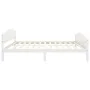 Estructura de cama de madera maciza de pino blanco 160x200 cm de vidaXL, Camas y somieres - Ref: Foro24-322035, Precio: 113,6...