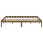 Bettgestell aus massivem Kiefernholz, honigbraun, 200 x 200 cm von vidaXL, Betten und Lattenroste - Ref: Foro24-810040, Preis...