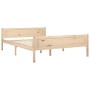 Solid pine wood bed frame 120x200 cm by vidaXL, Beds and slatted bases - Ref: Foro24-322098, Price: 93,38 €, Discount: %