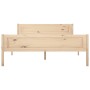 Solid pine wood bed frame 120x200 cm by vidaXL, Beds and slatted bases - Ref: Foro24-322098, Price: 93,38 €, Discount: %