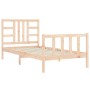 Estructura de cama con cabecero madera maciza 90x190 cm de vidaXL, Camas y somieres - Ref: Foro24-3191936, Precio: 90,85 €, D...