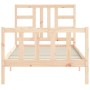 Estructura de cama con cabecero madera maciza 90x190 cm de vidaXL, Camas y somieres - Ref: Foro24-3191936, Precio: 90,85 €, D...