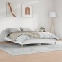 Glänzend weißer Holzwerkstoff-Bettrahmen 200 x 200 cm von vidaXL, Betten und Lattenroste - Ref: Foro24-832007, Preis: 123,52 ...