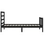 Single bed frame with black solid wood headboard by vidaXL, Beds and slatted bases - Ref: Foro24-3191870, Price: 117,02 €, Di...