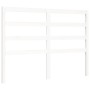 Double bed frame with white solid wood headboard by vidaXL, Beds and slatted bases - Ref: Foro24-3191877, Price: 122,40 €, Di...