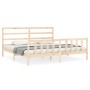 Bettgestell mit Massivholzkopfteil 200x200 cm von vidaXL, Betten und Lattenroste - Ref: Foro24-3191926, Preis: 136,09 €, Raba...