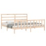 Bettgestell mit Massivholzkopfteil 200x200 cm von vidaXL, Betten und Lattenroste - Ref: Foro24-3191926, Preis: 136,09 €, Raba...