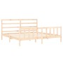 Bettgestell mit Massivholzkopfteil 200x200 cm von vidaXL, Betten und Lattenroste - Ref: Foro24-3191926, Preis: 136,09 €, Raba...