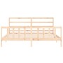 Bettgestell mit Massivholzkopfteil 200x200 cm von vidaXL, Betten und Lattenroste - Ref: Foro24-3191926, Preis: 136,09 €, Raba...