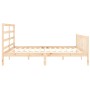 Bettgestell mit Massivholzkopfteil 200x200 cm von vidaXL, Betten und Lattenroste - Ref: Foro24-3191926, Preis: 136,09 €, Raba...