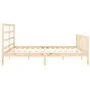 Bettgestell mit Massivholzkopfteil 200x200 cm von vidaXL, Betten und Lattenroste - Ref: Foro24-3191926, Preis: 134,44 €, Raba...