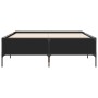 Estructura de cama madera de ingeniería y metal negro 135x190cm
