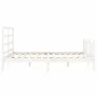 White solid wood bed frame with headboard 160x200 cm by vidaXL, Beds and slatted bases - Ref: Foro24-3191917, Price: 133,56 €...