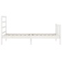 Weißer Massivholzbettrahmen mit Kopfteil 90x200 cm von vidaXL, Betten und Lattenroste - Ref: Foro24-3191892, Preis: 92,01 €, ...