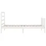 White solid wood bed frame with headboard 90x200 cm by vidaXL, Beds and slatted bases - Ref: Foro24-3191892, Price: 90,85 €, ...