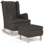 Armchair with rocking legs and dark gray fabric stool by vidaXL, Armchairs - Ref: Foro24-3121273, Price: 287,94 €, Discount: %