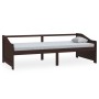 3-seater sofa bed solid pine wood dark brown 90x200 cm by vidaXL, Beds and slatted bases - Ref: Foro24-322167, Price: 88,31 €...