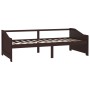 3-seater sofa bed solid pine wood dark brown 90x200 cm by vidaXL, Beds and slatted bases - Ref: Foro24-322167, Price: 88,31 €...