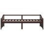 3-seater sofa bed solid pine wood dark brown 90x200 cm by vidaXL, Beds and slatted bases - Ref: Foro24-322167, Price: 88,31 €...