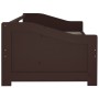 3-seater sofa bed solid pine wood dark brown 90x200 cm by vidaXL, Beds and slatted bases - Ref: Foro24-322167, Price: 88,31 €...
