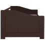 Sofá cama 3 plazas madera maciza pino marrón oscuro 90x200 cm de vidaXL, Camas y somieres - Ref: Foro24-322167, Precio: 87,52...