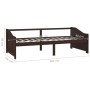 3-seater sofa bed solid pine wood dark brown 90x200 cm by vidaXL, Beds and slatted bases - Ref: Foro24-322167, Price: 88,31 €...