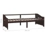 Sofá cama 3 plazas madera maciza pino marrón oscuro 90x200 cm de vidaXL, Camas y somieres - Ref: Foro24-322167, Precio: 87,52...