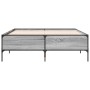 Estructura cama madera ingeniería metal gris Sonoma 120x190 cm