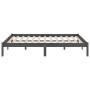 Solid gray pine wood bed frame 200x200 cm by vidaXL, Beds and slatted bases - Ref: Foro24-810039, Price: 85,06 €, Discount: %
