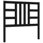 Bed frame with black solid wood headboard 100x200 cm by vidaXL, Beds and slatted bases - Ref: Foro24-3191965, Price: 133,77 €...