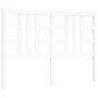White solid wood bed frame with headboard 140x190 cm by vidaXL, Beds and slatted bases - Ref: Foro24-3191952, Price: 133,60 €...