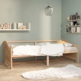 3-seater sofa bed in solid pine wood 90x200 cm by vidaXL, Beds and slatted bases - Ref: Foro24-322164, Price: 82,22 €, Discou...