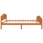Solid pine wood bed frame honey brown 120x200 cm by vidaXL, Beds and slatted bases - Ref: Foro24-322038, Price: 153,16 €, Dis...